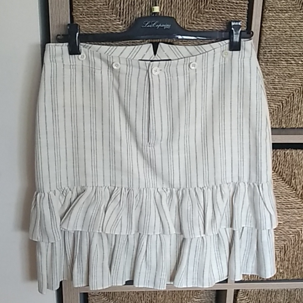 Vintage stripe linen skirt